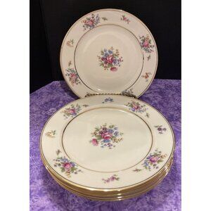 Bavaria Tirschenreuth Germany Queens Rose 4416 Bread Butter Plates Set Of 5 VTG